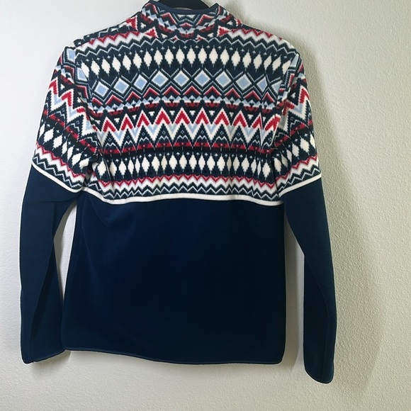 Talbots Fair Isle Fleece Jacket Size Small - Zip Up, Excellent Condition - Picture 8 of 9